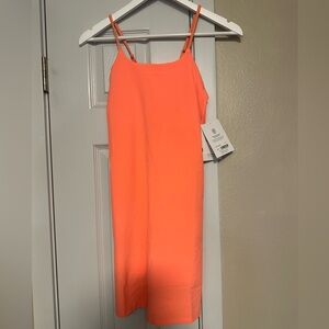 NWT Athleta Girl Coral Sports Dress with built in Shorts & Bra